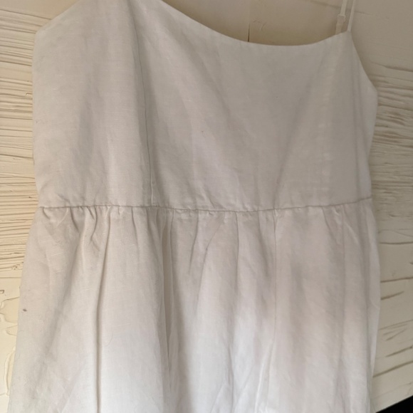 Sunday Best | Linen Blend Hayes Dress | Size Medium | White - Picture 5 of 9